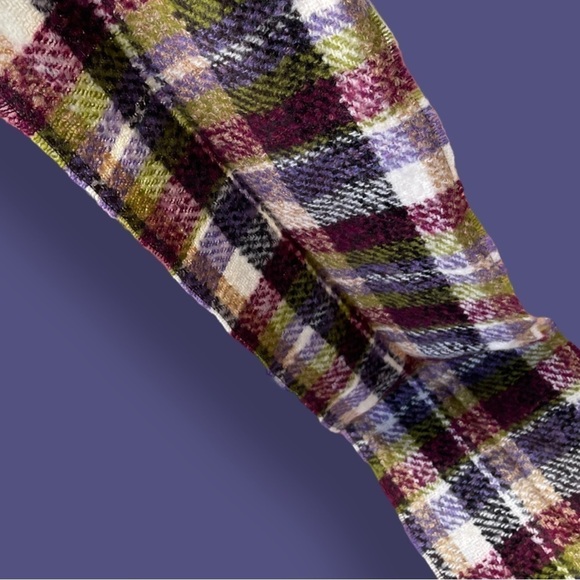 Made in France P. Cornillon Mohair Blend Plaid Scarf - Picture 13 of 13